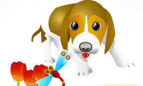Free Vector Dog and Insert